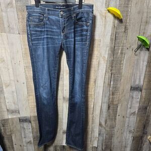 Driftwood Dark Wash Nondistressed Straight Leg Jeans 27